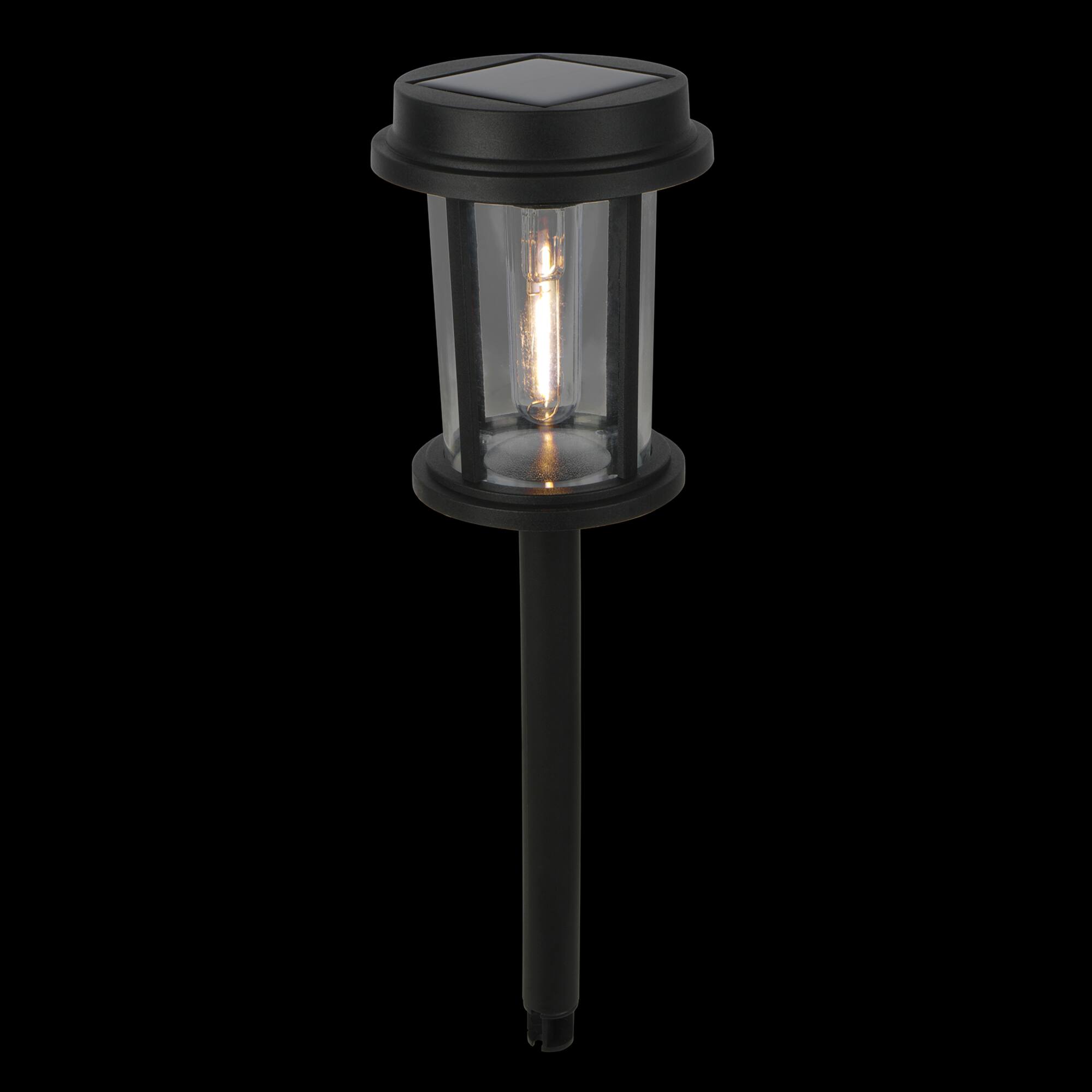 17.25" Black Cylinder Solar Pathway Light by Ashland®